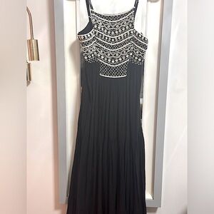 COPY - ZARA navy-blue maxi dress, perfect for spring and upcoming summer!